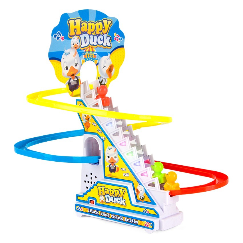 Duck Climbing Stairs Automatic Track Slide Children's Cartoon Toys Assembled Boys' and Girls' Stall Supermarket Gifts