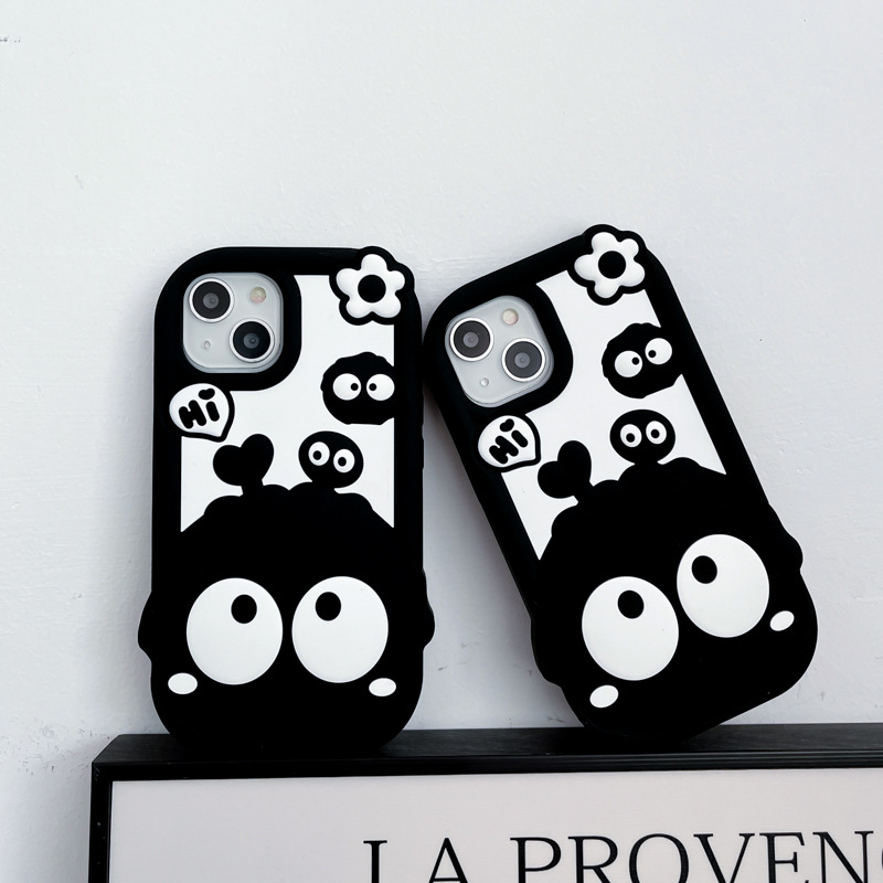 Picture of Cartoon Cute Briquette Expression Suitable for Iphone14Pro Max Apple 12 Mobile Phone Case 11 Soft Silicone Case 13 New