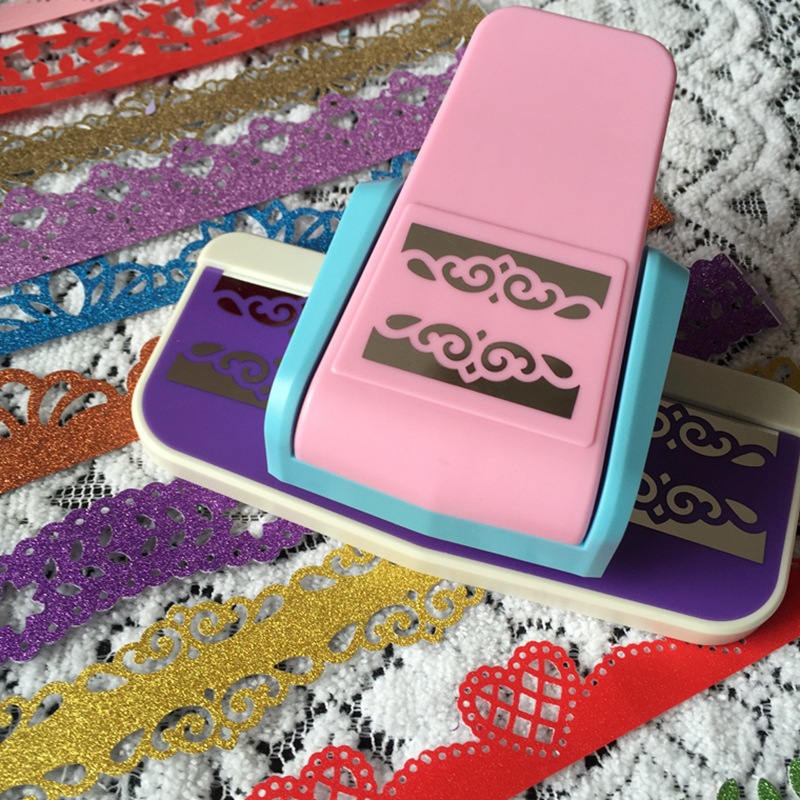 Picture of Embossing device kindergarten children DIY making tool printing machine edge pattern hollow edge beating device toy