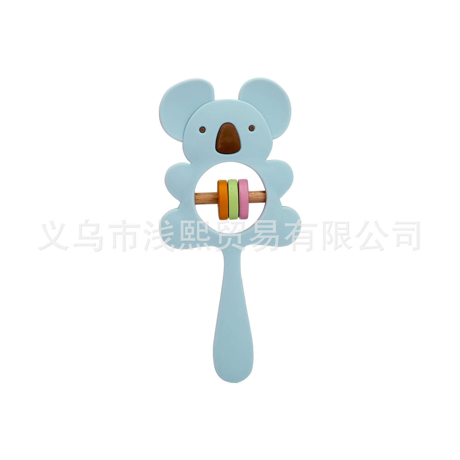 Picture of Silicone Koala Animal Baby Hand Catch Rattle Can Gnaw Gum Baby Soothing Puzzle Bell Elephant Hand Cattle