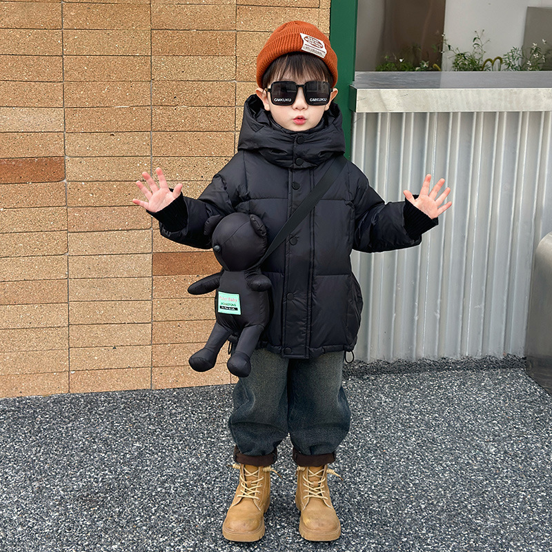 Picture of Boys' Down Jacket Winter 2024 New Children's Winter Clothes Thickened Warm Cotton-padded Jacket Coat Duffy Handsome Baby Clothes Trendy