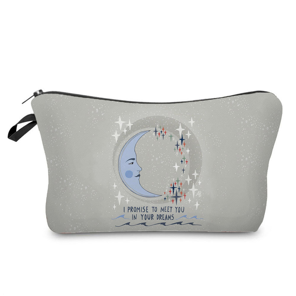 Picture of Factory Direct geometric printing cosmetic bag simple pattern wash bag portable travel cosmetics storage bag