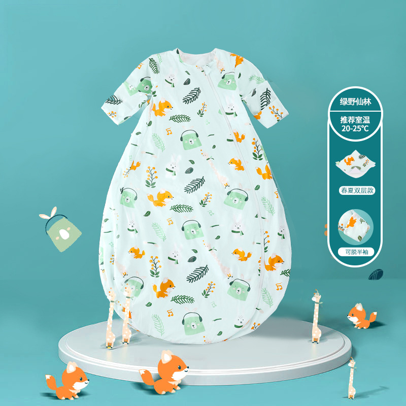 Picture of Baby Sleeping Bag Air-Conditioned Room Spring and Summer Thin Baby Anti-Kick Quilt Autumn and Winter Thickeneded Four-Season Universal One-Piece Drop Shipping