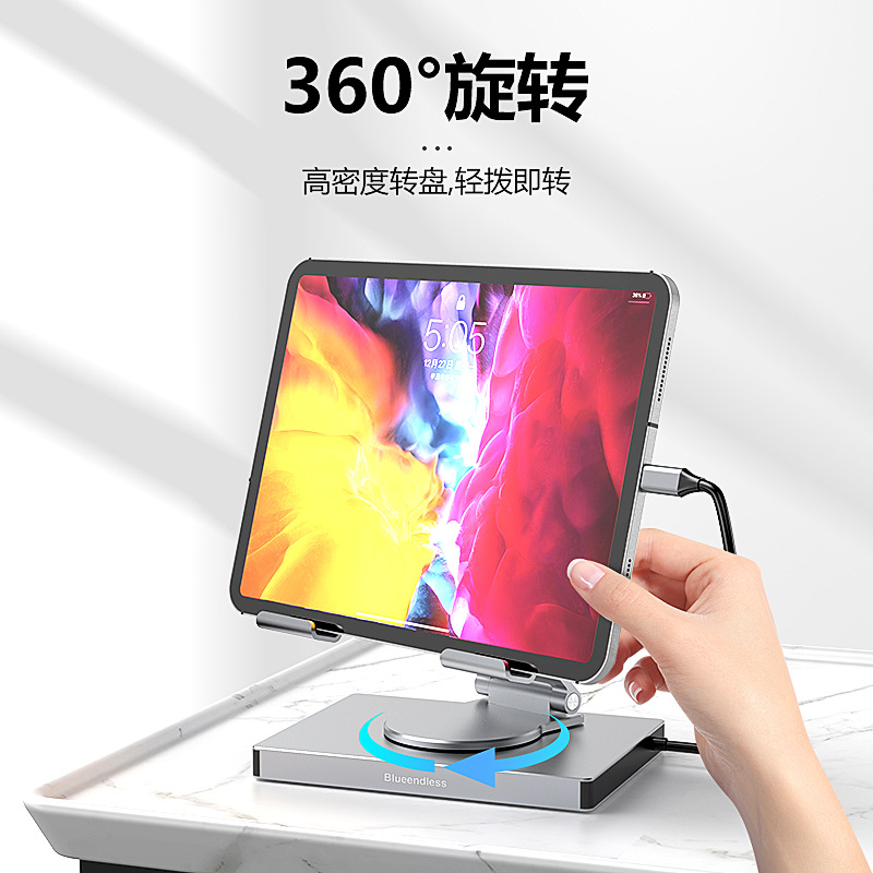 Picture of type-c docking station 4k60hz gigabit port usb3.2 splitter mobile phone tablet rotating bracket expansion dock