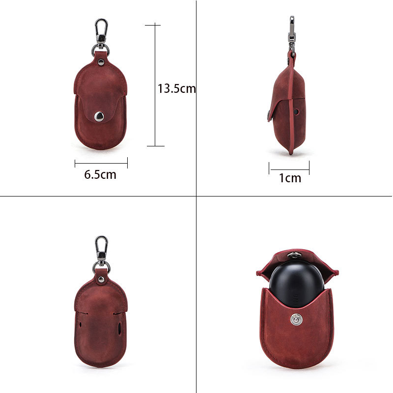 Picture of Suitable for Samsung Buds Cowhide Headphone Case, Simple Style Hook, Portable Bluetooth Headphone Protective Cover, Dropshipping