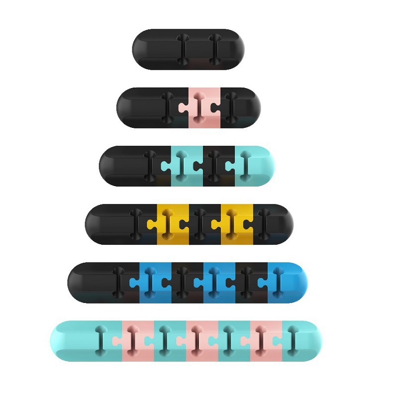 Picture of Simple data cable fixing organizer car desktop organizer mouse clip silicone cable