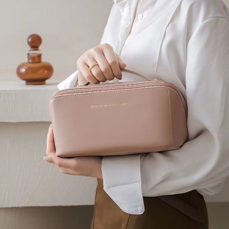 Picture of Portable Pillow Cosmetic Bag ins Advanced Sense Internet Popular pu Cosmetic Bag Travel Storage Bag Large Capacity Women's Wash Bag