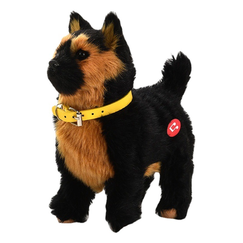 Imitation dog can walk, bark, WAG tail with music electric toy dog plush electric pet dog induction toy