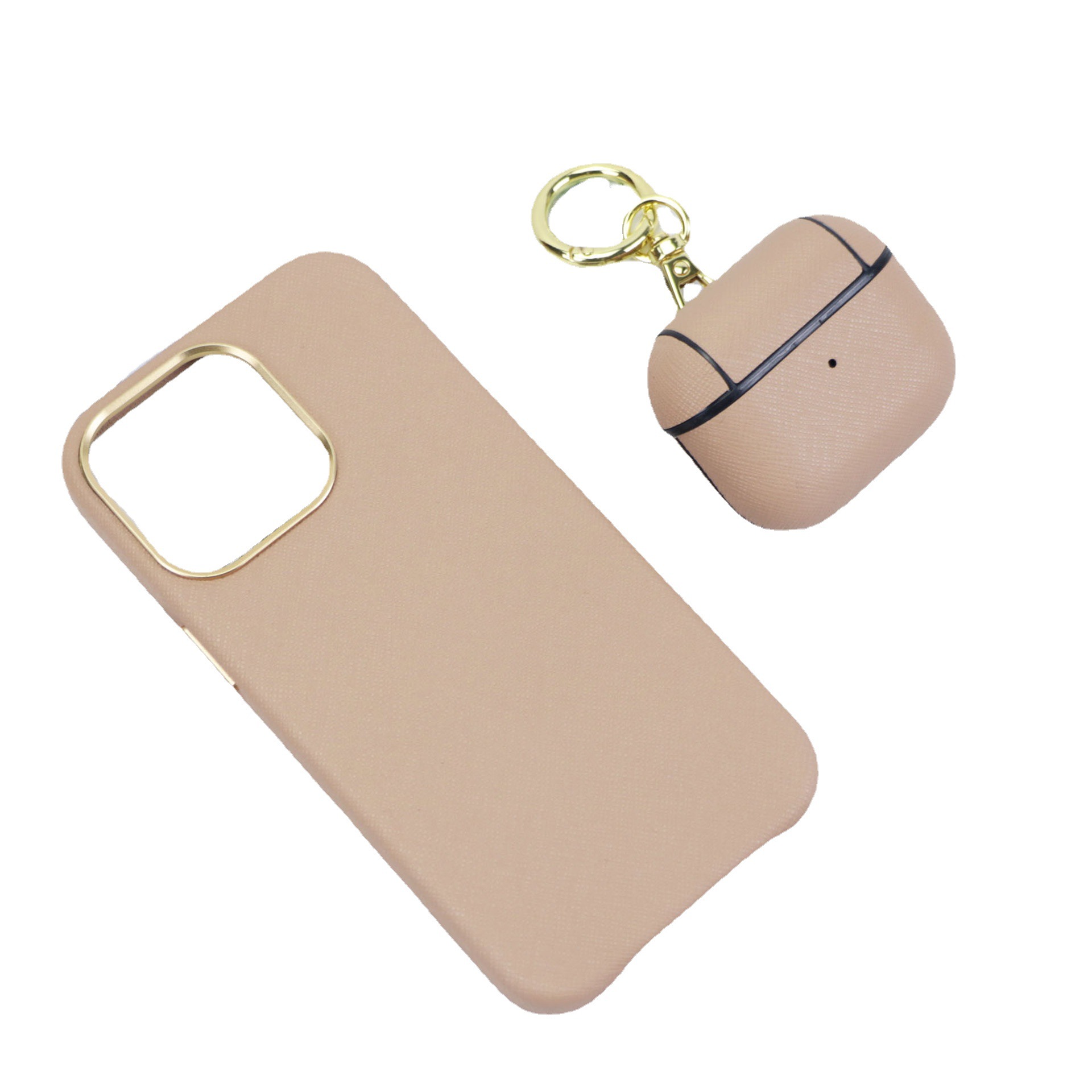 Picture of Gift suit leather Apple 12 13 14 15 phone case + earphone protective cover Airpods1/2/3/Pro