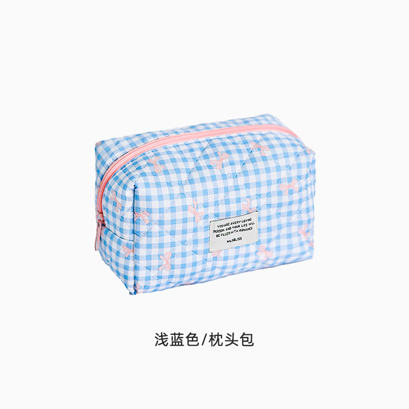 Picture of Simple bow travel portable cosmetic bag large capacity high-end feeling ins high-value cosmetic bag a batch