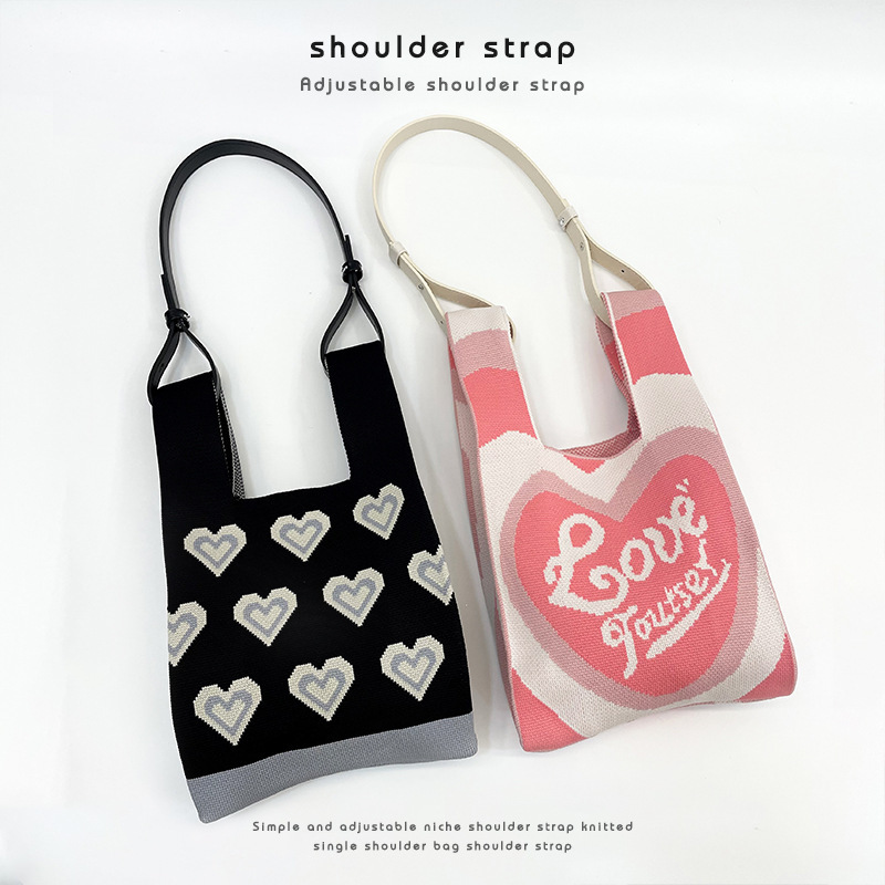 Picture of Adjustable Bag Strap Niche Design Knitted Shoulder Bag Crossbody Bag PU Leather Handbag Shoulder Strap Replacement Accessories