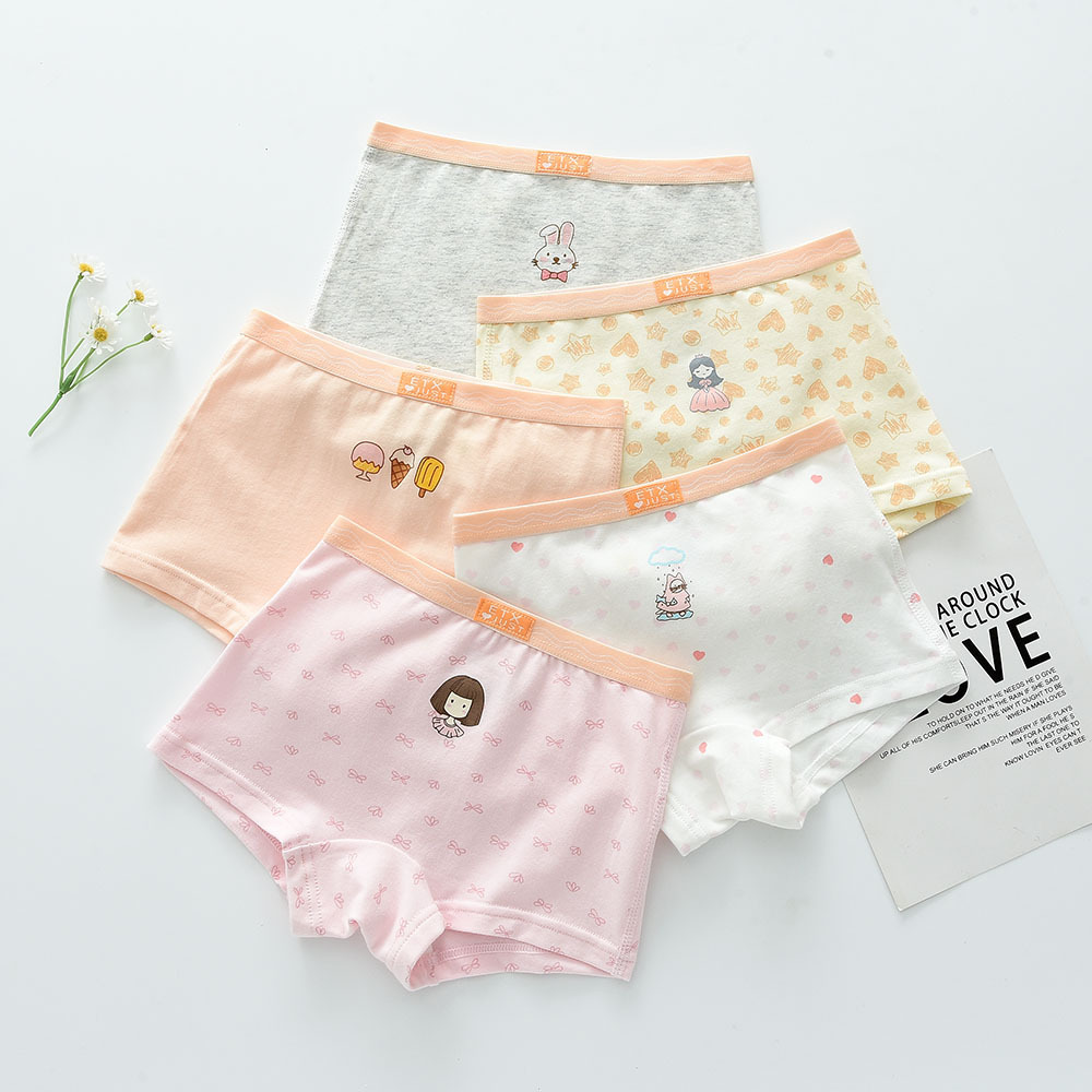 Picture of ETX women's children's underwear girls cotton underwear children's baby boxer shorts baby toddler boxer shorts 5 pieces