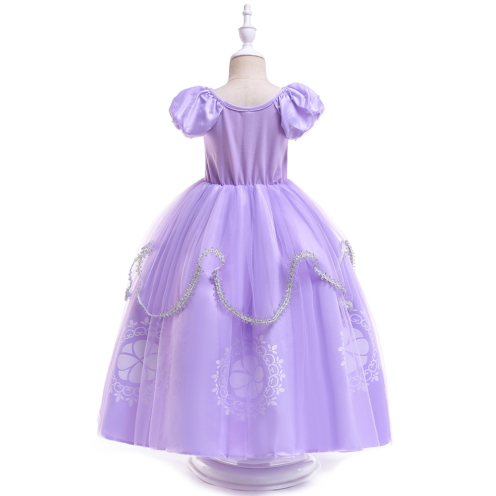 Picture of 2025 European and American Princess Sofia Dress Girls Children's Day Festival Performance Dress Dress Children's Dress