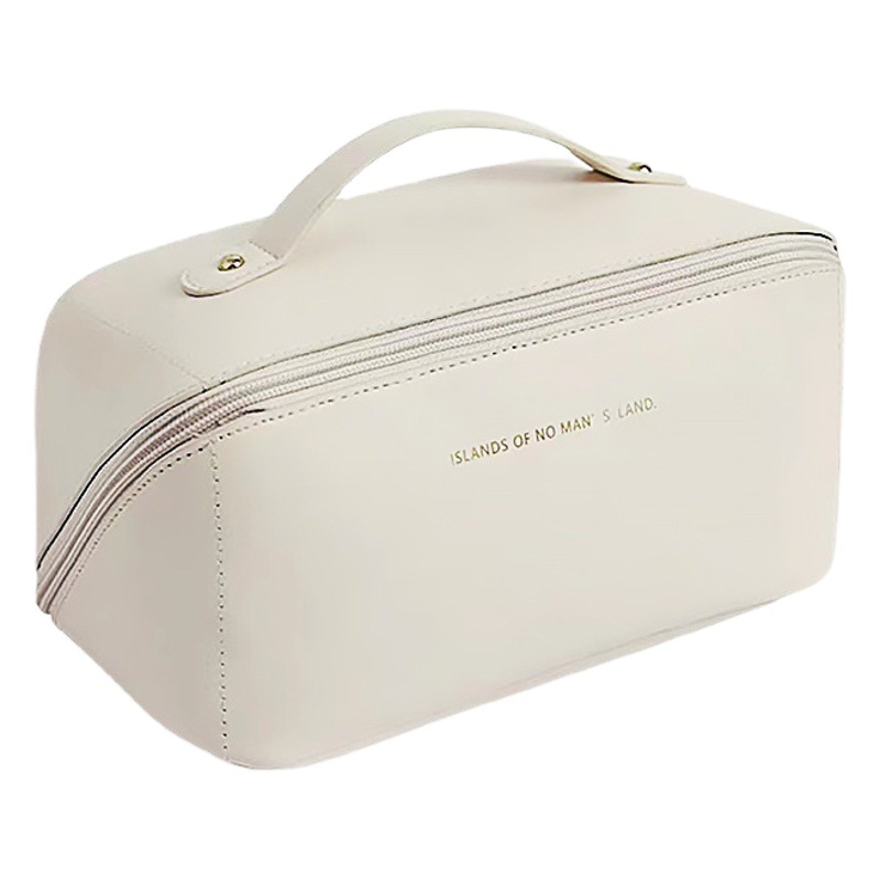 Spot Pu Waterproof Cosmetic Bag K-Style Pillow Toiletry Bag Women's Large Capacity Ins Accordion Bag Portable Clutch Bag