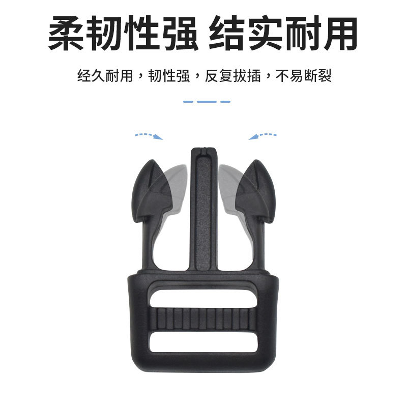 Picture of Factory direct plastic red dot buckle pet collar buckle thickened double safety with lock buckle plastic buckle