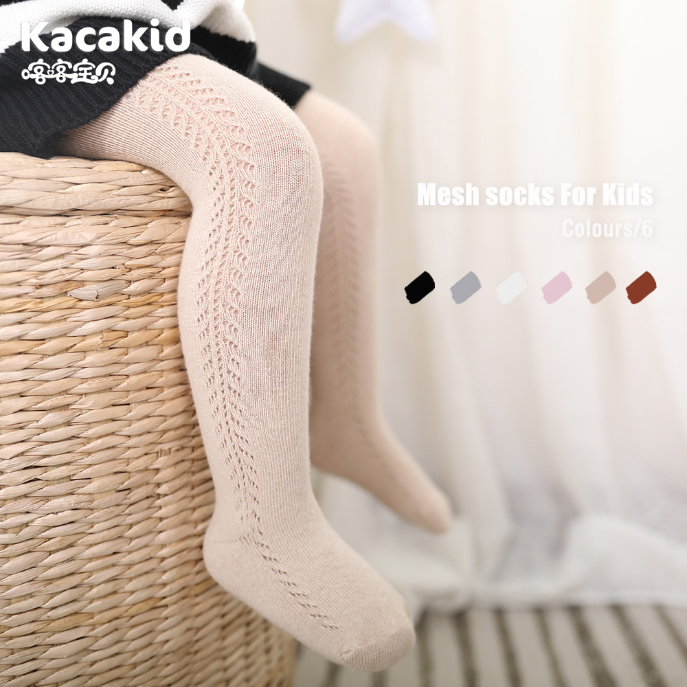 Kids pantyhose 0-8 years old Spanish children's socks long ins girls jumpsuits baby mesh leggings