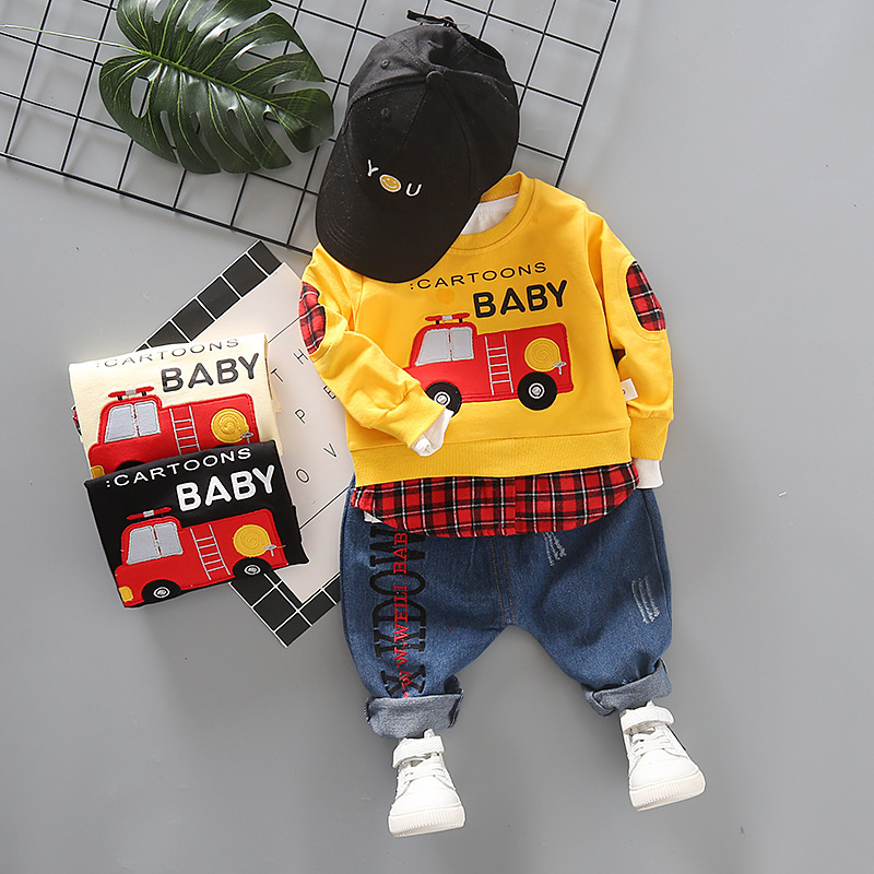 Picture of Korean version of the Spring and Autumn new men's and women's leisure sports version of the long sleeve suit foreign trade children's baby clothing a generation of hair