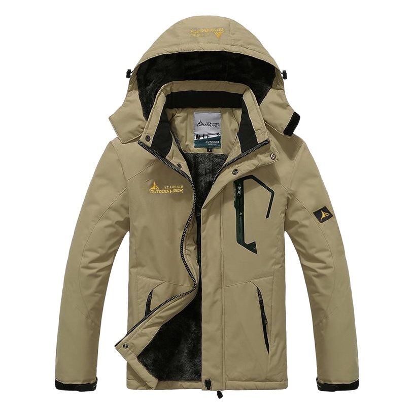 2025 Amazon Wish Jacket Men's Outdoor Cycling Hooded Large Size Fleece-Lined Thickeneded Couple Windproof Warm Cotton
