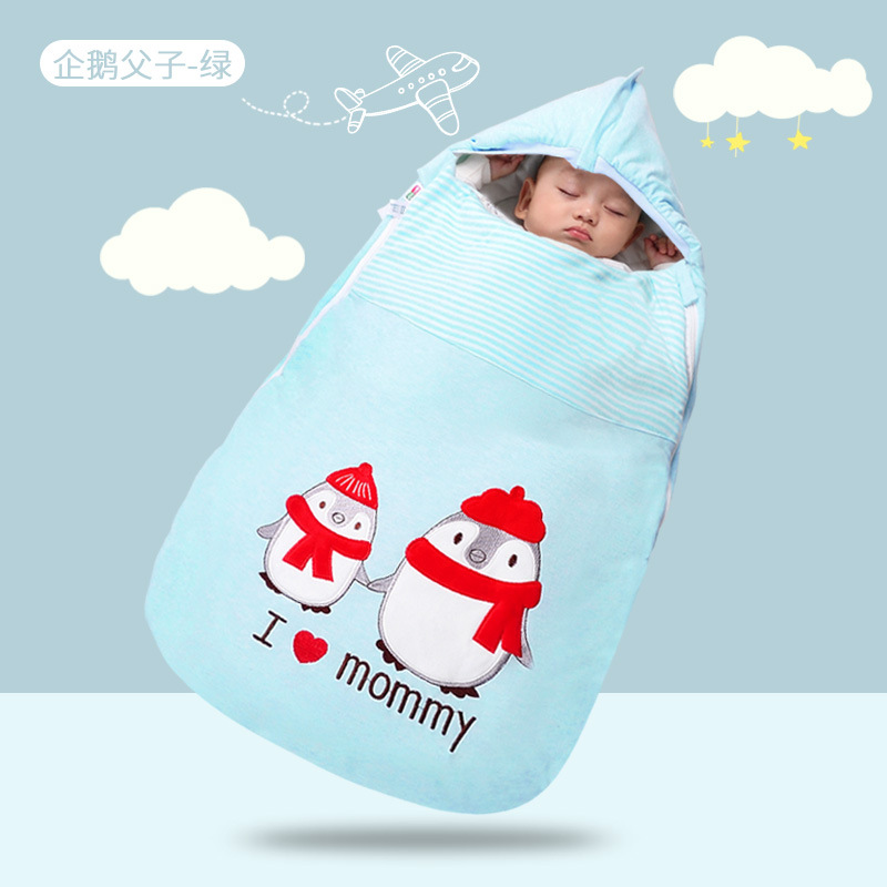 Picture of Factory direct supply of a generation of hair agent baby sleeping bag newborn belly kick thick swaddling clothes in autumn and winter