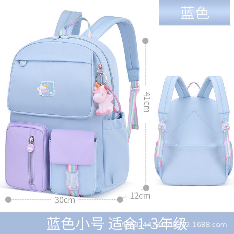 Picture of New Ins Style Primary School Bag Cute Men and Women Burden-Reducing Spine Protection Universal Large-Capacity Kidsren's Backpack