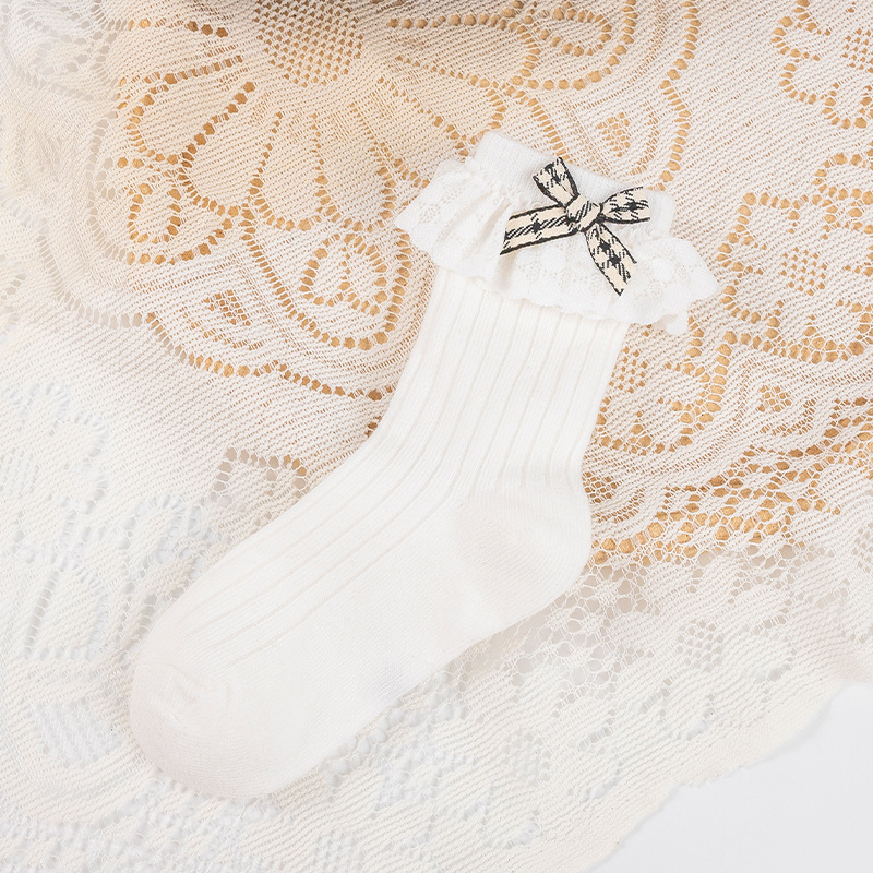 Picture of Girls socks wholesale spring and autumn 2022 new baby lace socks lace princess socks bow little girl socks