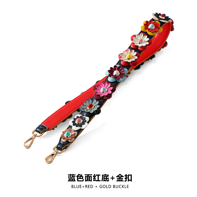 Picture of Mahuangshi MHS-E-2 Three-dimensional Flower Shoulder Strap Cowhide Wide Shoulder Strap Suitable for F Di Bag Replacement Strap Single Shoulder