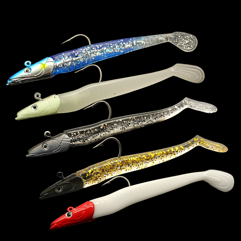 Lead head fish 11cm22g submerged lead head bait 5 color simulation fish scale bait Soft Bait Luya bait luminous fishing gear
