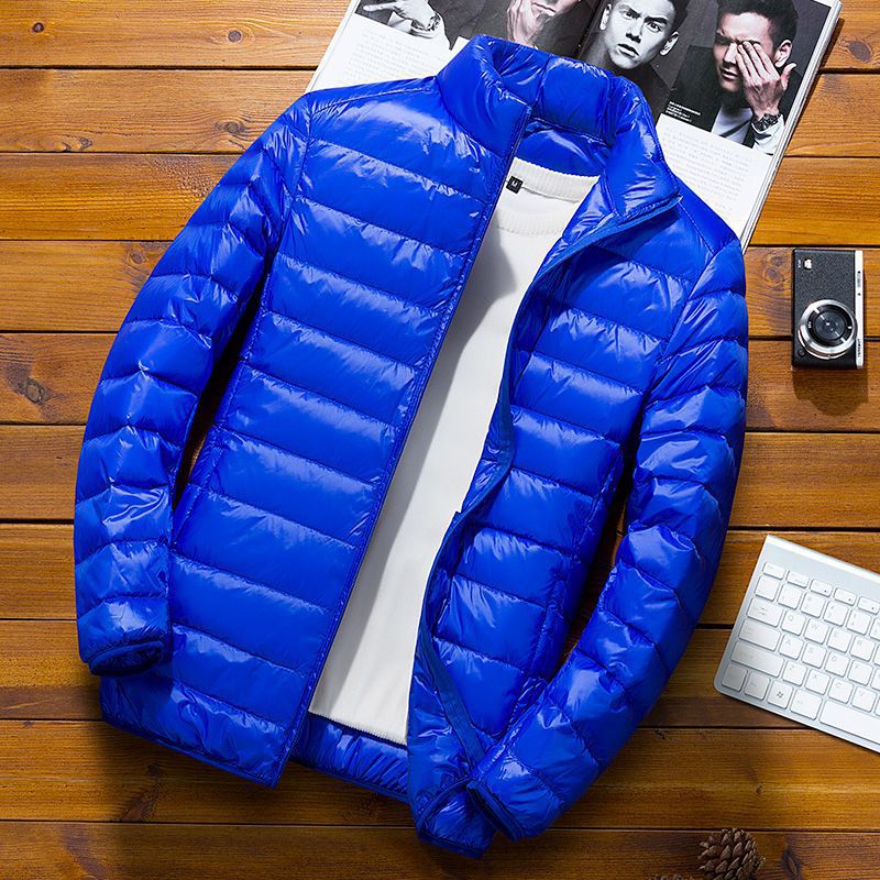 Picture of Autumn and Winter New Light Down Cotton-padded Jacket Men's Short Vertical Collar Hooded Casual Trendy Brand Couple Casual Cotton-padded Jacket