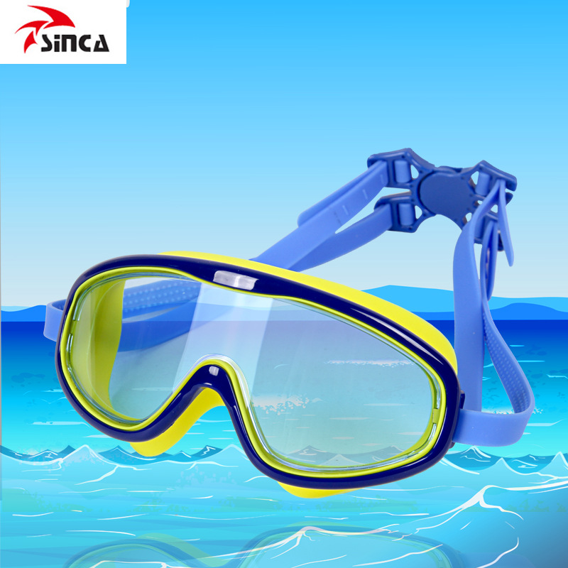 Bacteria protective goggles large frame eye protection anti-indentation diving goggles snorkeling indoor outdoor HD children's swimming goggles wholesale