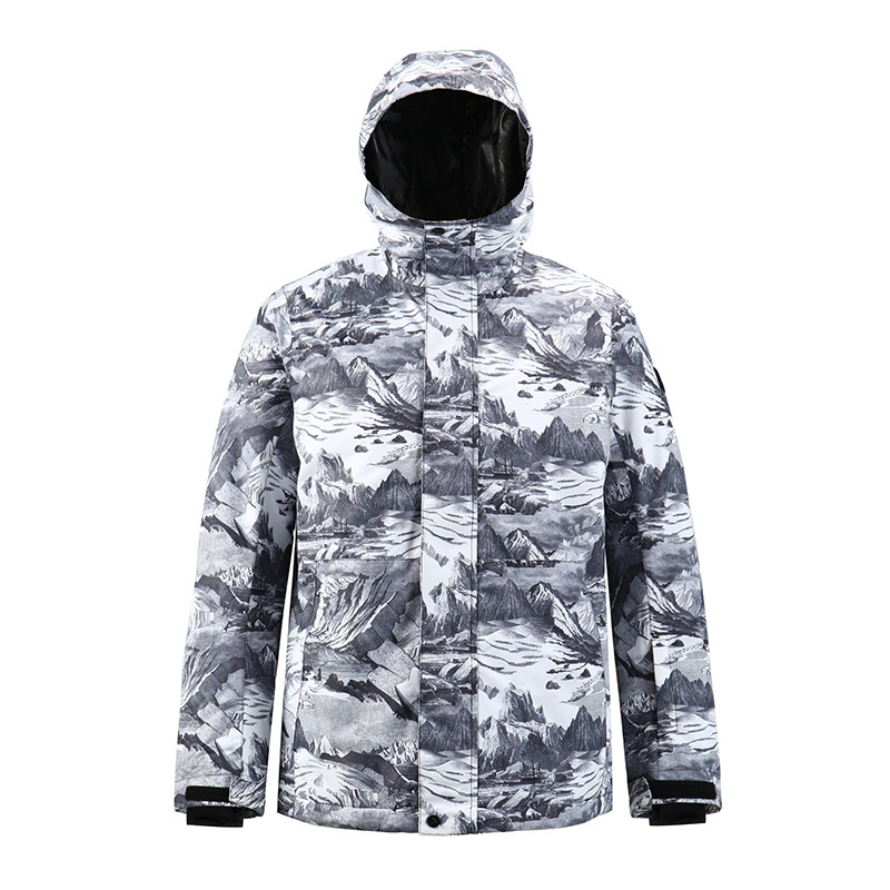 Picture of Smining Ski Clothing Men's Tops Outdoor Equipment Waterproof Single Board Double Board Adult Warm Jacket Windproof Snow Clothing