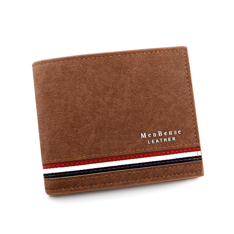 Picture of New Fashionable Men's Short Wallet Personalized Men's Coin Purse Silk Screen Wallet Men's Frosted Clutch Wallet