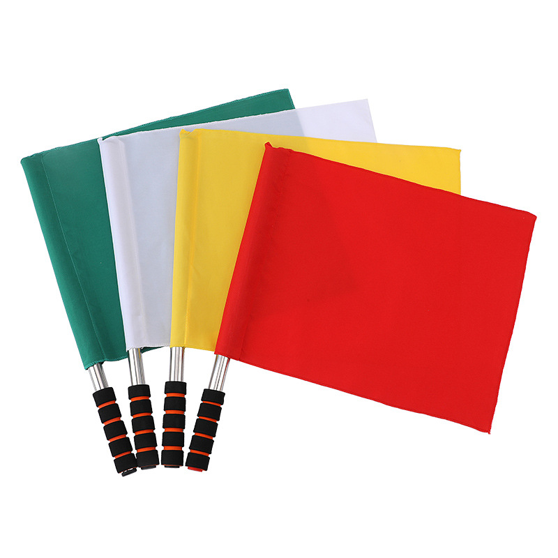 Picture of Referee starting flag school traffic intersection command flag track and field running competition signal flag football referee patrol flag