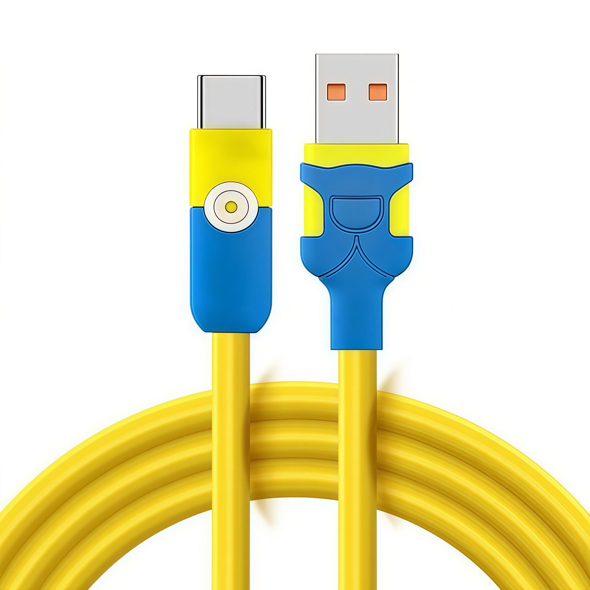Picture of Blue classmate cartoon fun data cable for Apple Huawei millet glory mobile phone super fast charge Android flash charge