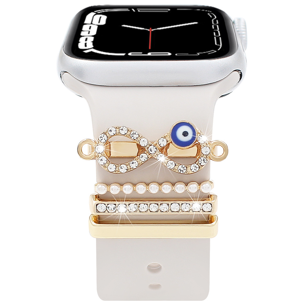 Picture of Suitable for Apple Watch Strap Decorative Ring Apple Watch Watch Universal Silicone Strap Devil's Eye Decoration