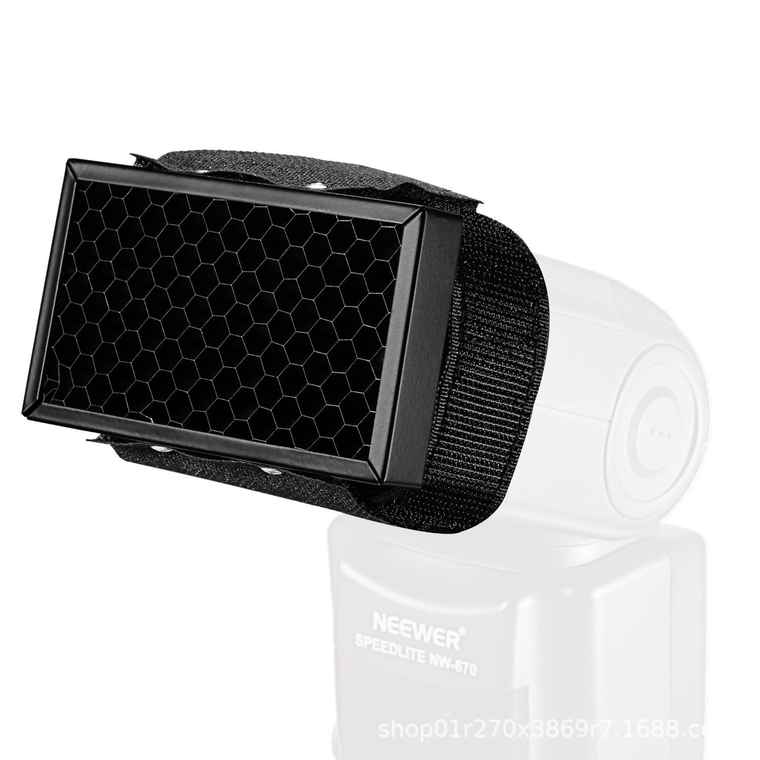 Picture of Camera Top 30/40 Flash Round Gray Card Soft Light Cover Black and White Cloth Cover Cone Type Soft Light Box Silver Whiteboard