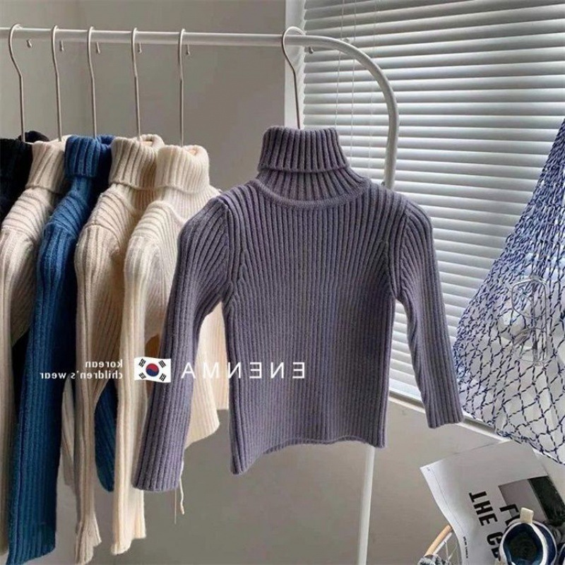 Picture of [in stock] autumn and winter children's high collar base sweater thick winter boys and girls sweater baby warm