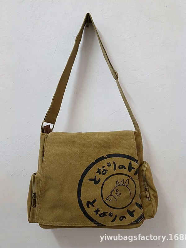 Picture of Shoulder Travel Canvas Bag Women's Large Capacity Trendy Casual Men's Computer Backpack College Student Junior High School Student School Bag