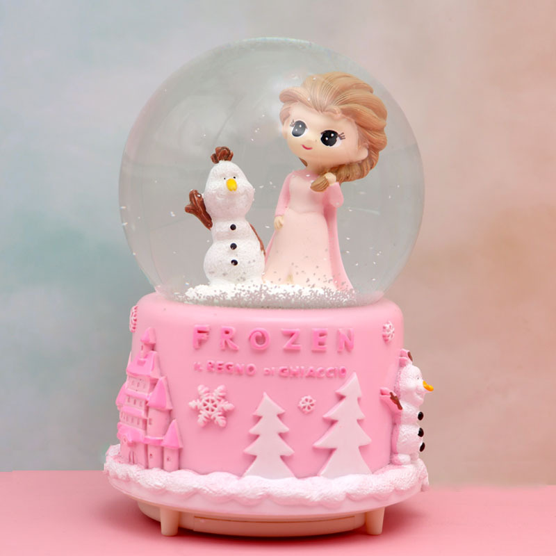Picture of Frozen Aisha Princess Crystal Ball Unicorn Music Box KT Music Box Birthday Gift for Girls Aisha