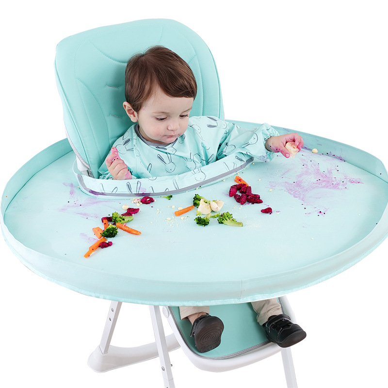 Picture of Blw Independent Feeding Baby Food Supplement Tableware Anti-Dirty Artifact Baby Dining Table and Chair Pad Feeding Bib Tray