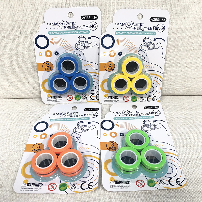 Picture of Decompression Toys New and Unique Cross-Border Amazon Magnetic Ring Ring Strong Magnetic Fingertip Spinner Toy Decompression