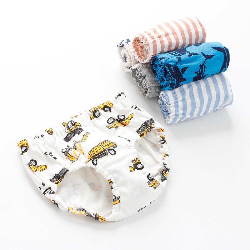 Picture of Children's Bread Pants Boys Triangle Panties Cartoon Shorts Cotton Small Children Baby Dinosaur Wholesale