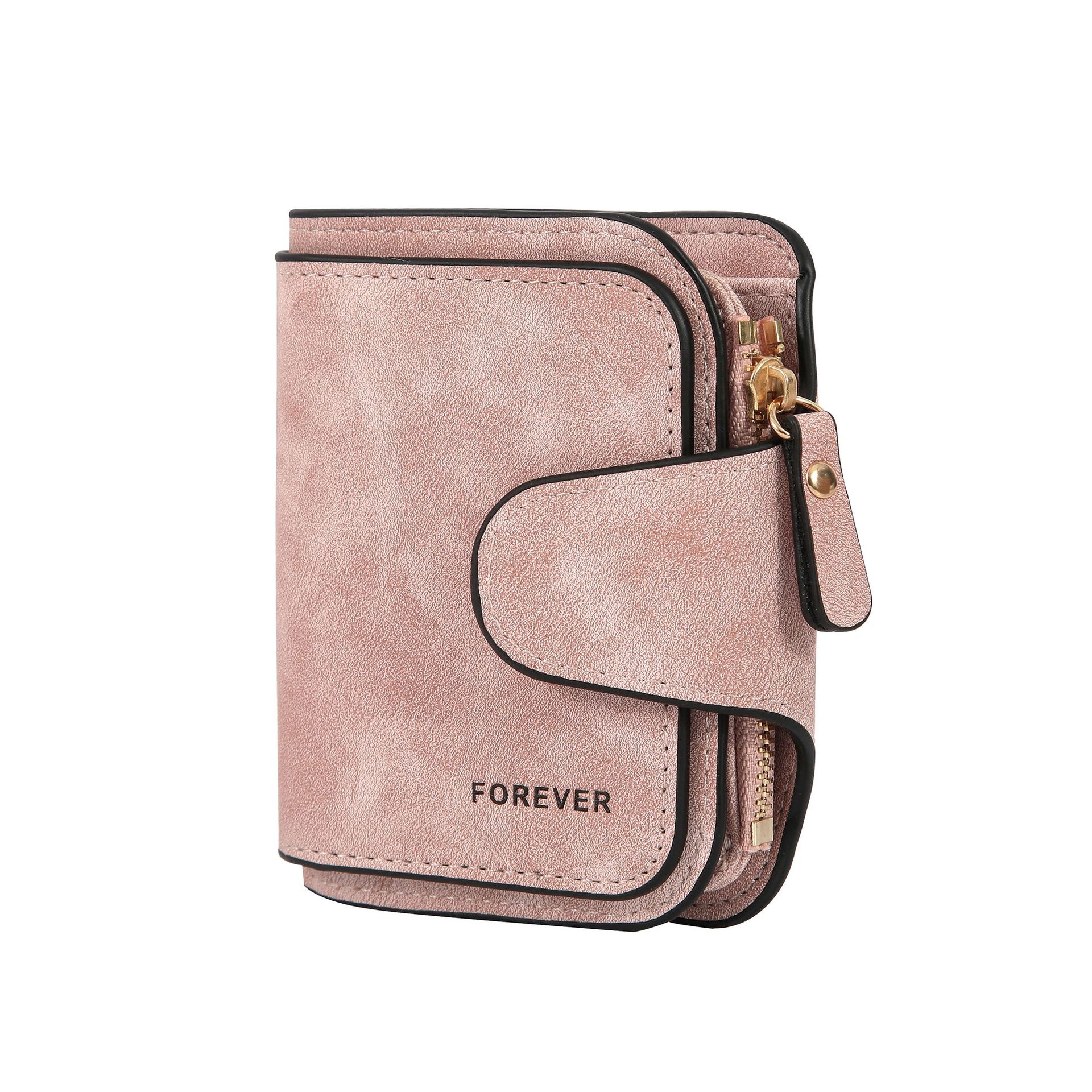 Picture of Cross-Border Retro Nubuck Leather Women's Wallet Short Multi-Card Slot Coin Purse Buckle Wallet Student Small Clutch Bag