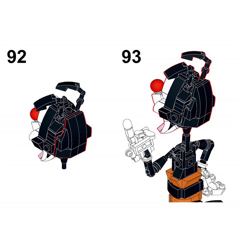 Picture of China's domestic assembled MOC Carnival Sanbao crazy animation characters around the building blocks compatible with Lego toys