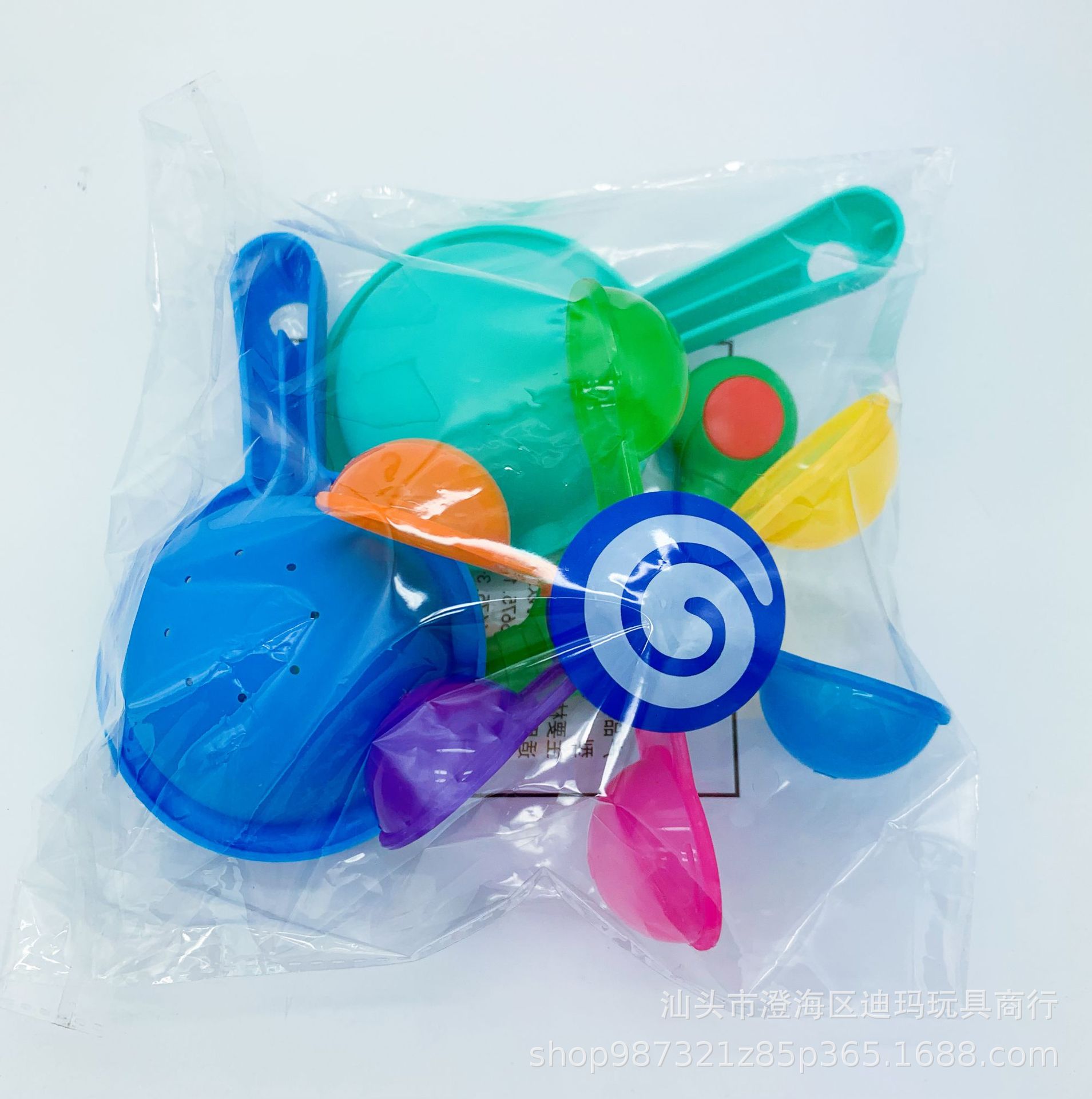 Picture of Cross-Border Children's Bathing Spinner Playing in the Water Windmill with Spoon Infant Bathroom Play Watercolor Rainbow Windmill Shower Toy