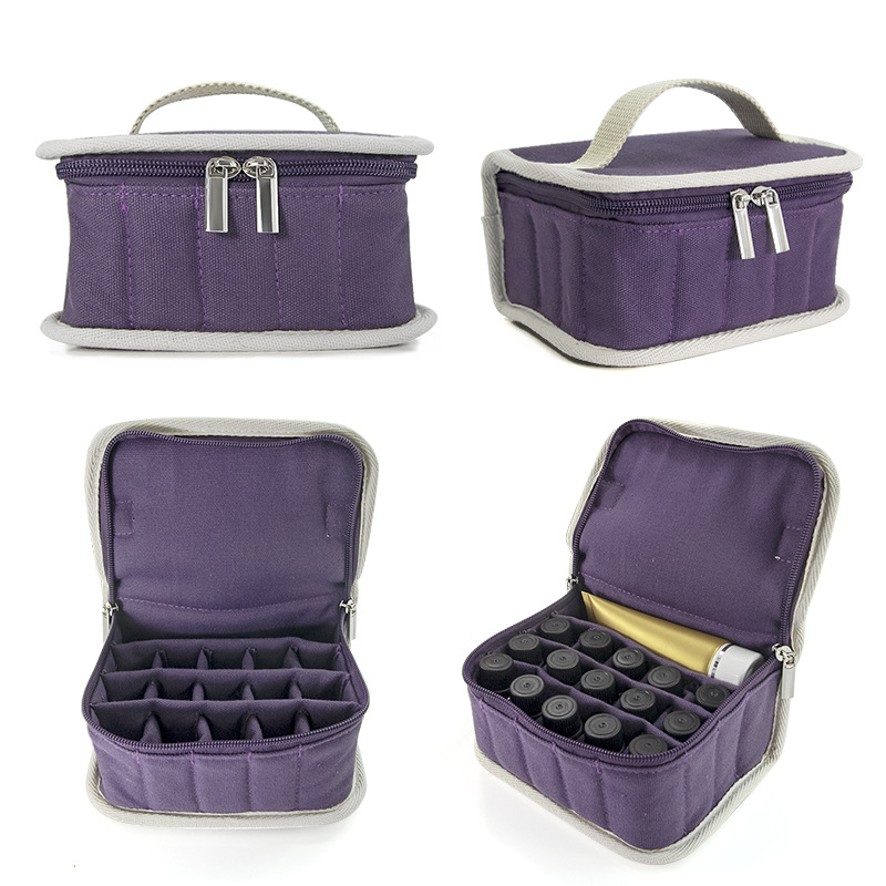 Picture of 16-Gig Portable Canvas Essential Oil Storage Bag Nail Polish Makeup Storage Box Dorrit Essential Oil Bag