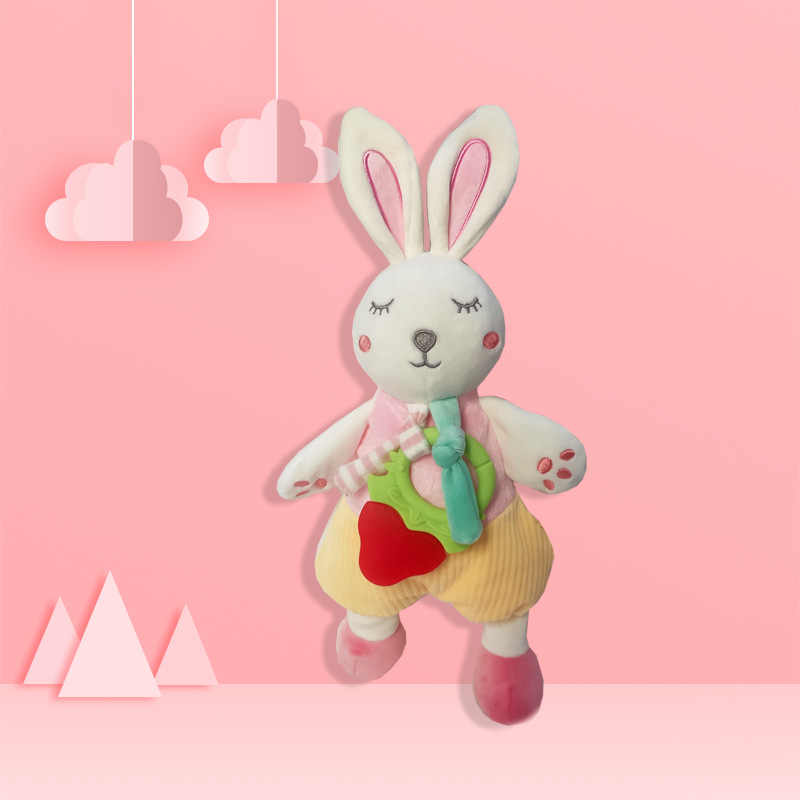 Picture of Baby comfort towel bean label can be imported to coax sleep doll baby early education to comfort doll cartoon doll wholesale