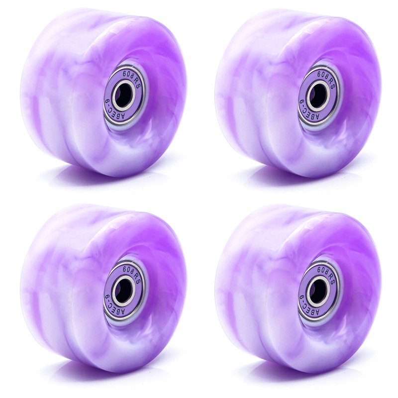 Picture of Double Row Roller Skates 5832 Mixed Color Wheel Two-Color Pu Non-Luminous Wheel Four-Wheel Roller Skates 82A High Elastic Wheel