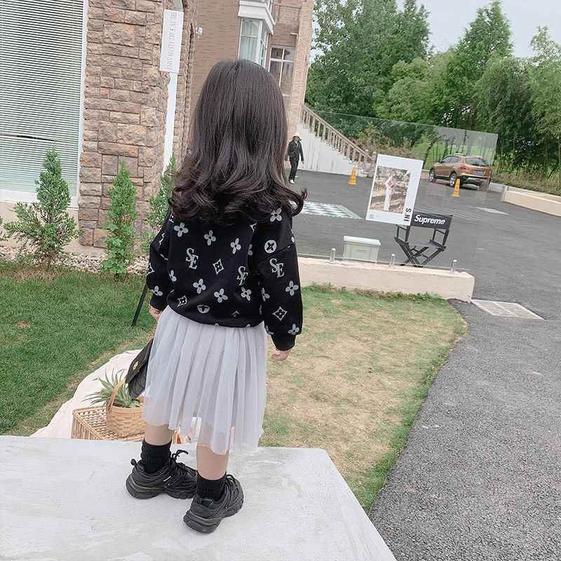 Picture of Wholesale Girls' Sweatshirts 2025 New Korean Style Kidsren's Style Printed Spring & Fall Clothing Versatile Round Neck Long-Sleeved Tops