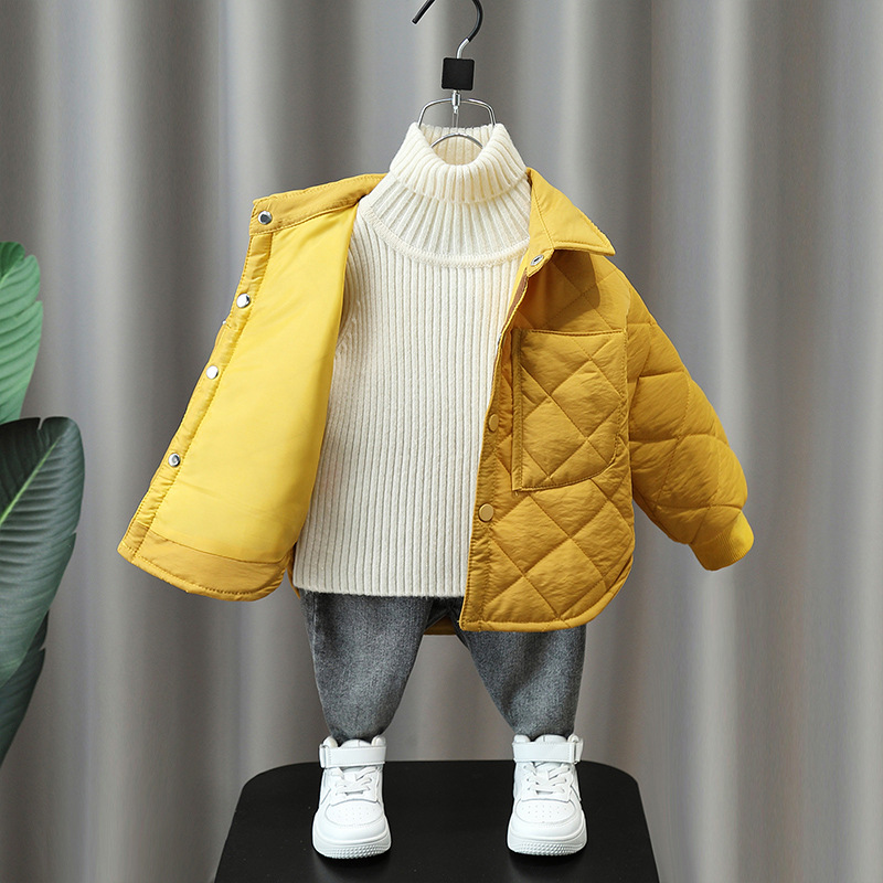 Picture of 2416 Boys' Cotton Clothes 2022 New Style Baby Boys and Children's Winter Clothes Season Lightweight Cotton Jackets and Cotton Clothes Korean Style Trendy