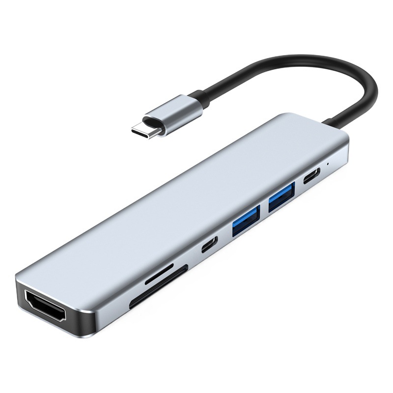 Cross-border in stock usb extender for apple huawei computer macbooktype-c seven-in-one docking station